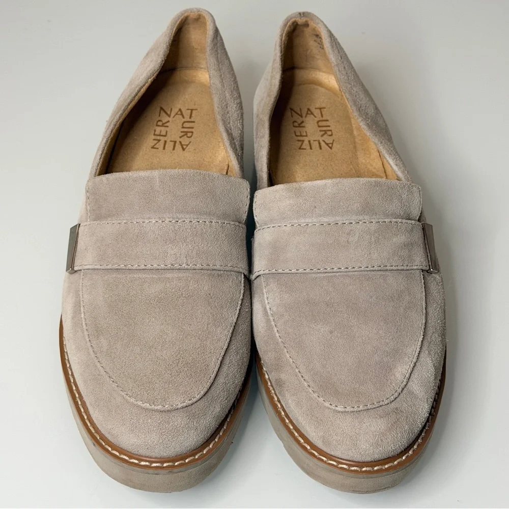 Naturalizer Adiline Suede Leather Loafer 9M Pelican Gray